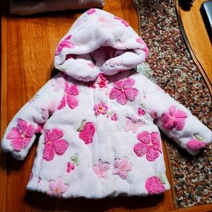 Cute Fuzzy Flower Coat.